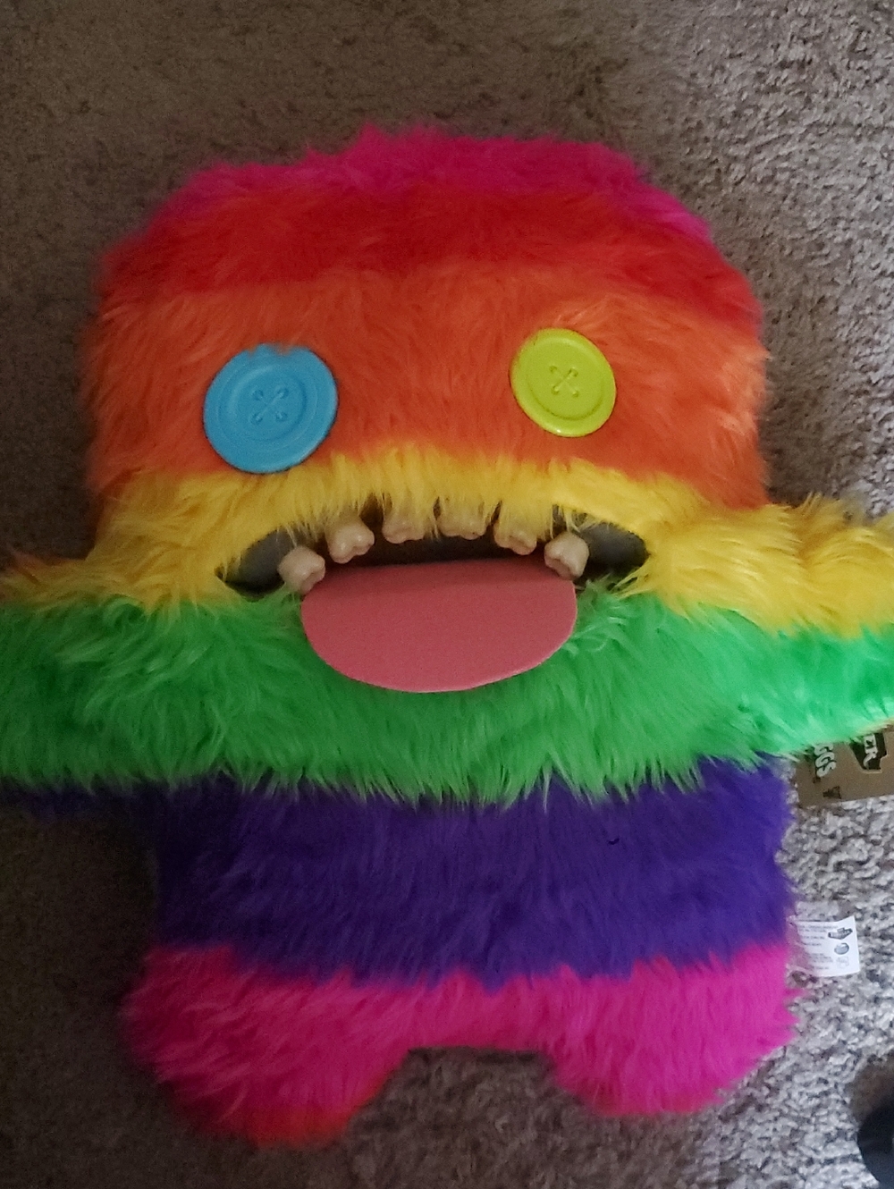 17 Inch Multicolor Rainbow Plush Fuggler